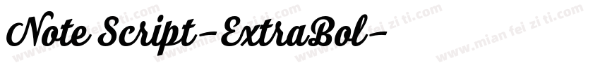 Note Script-ExtraBol字体转换